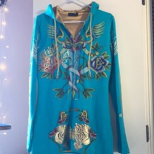 Christian Audigier by ed Hardy full zipper hoodie